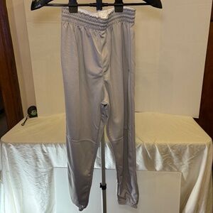Alleson Athletic Knicker Length Baseball Pants Gray Youth Size Medium RN#80185